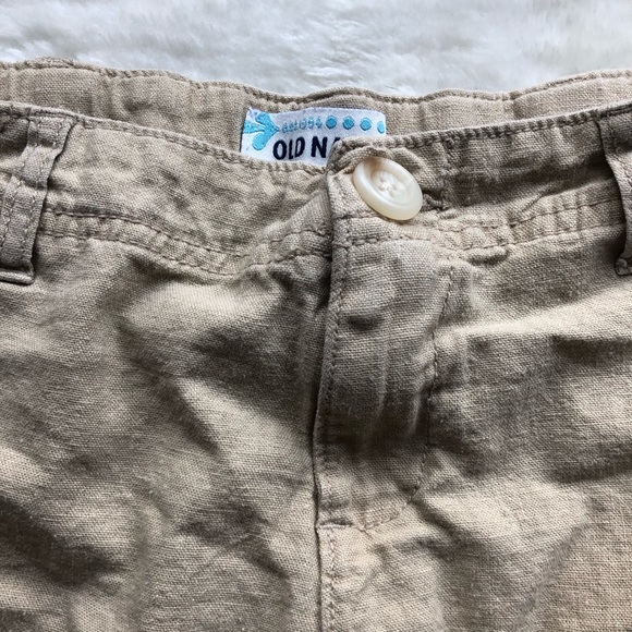 Girls Tan Adjustable linen blend shorts size 12 - Picture 2 of 5